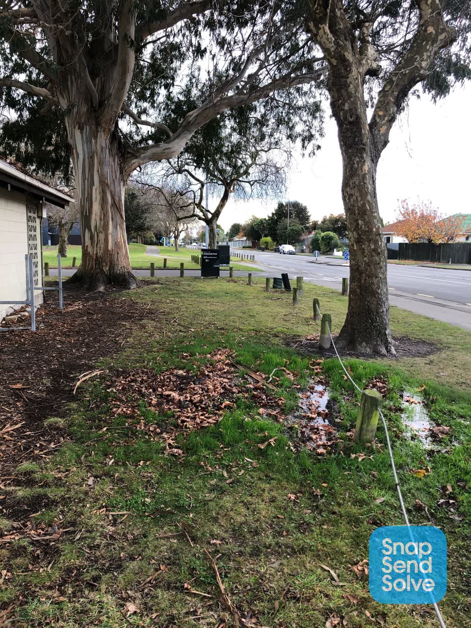 The photograph attached to this water leak report