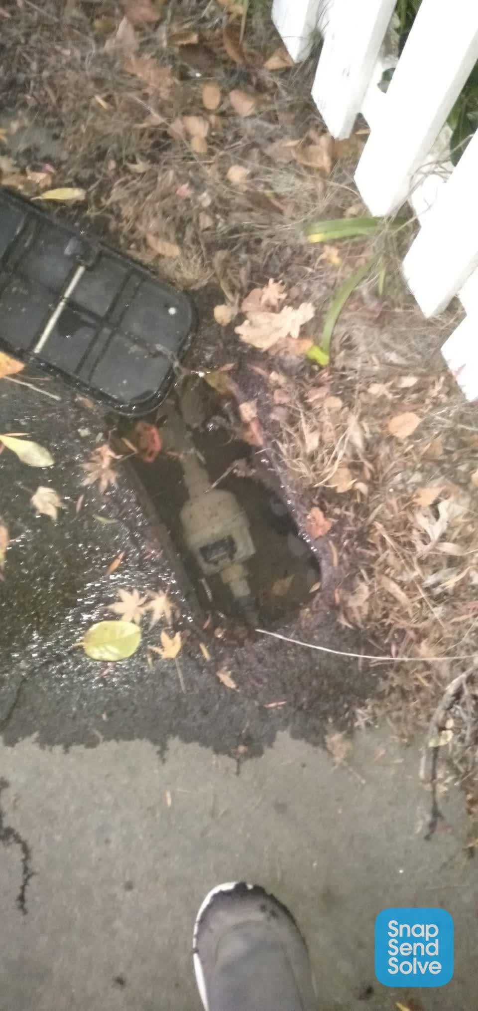 The photograph attached to this water leak report