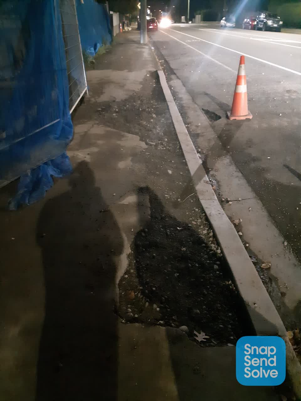 The photograph attached to this roading/streets report