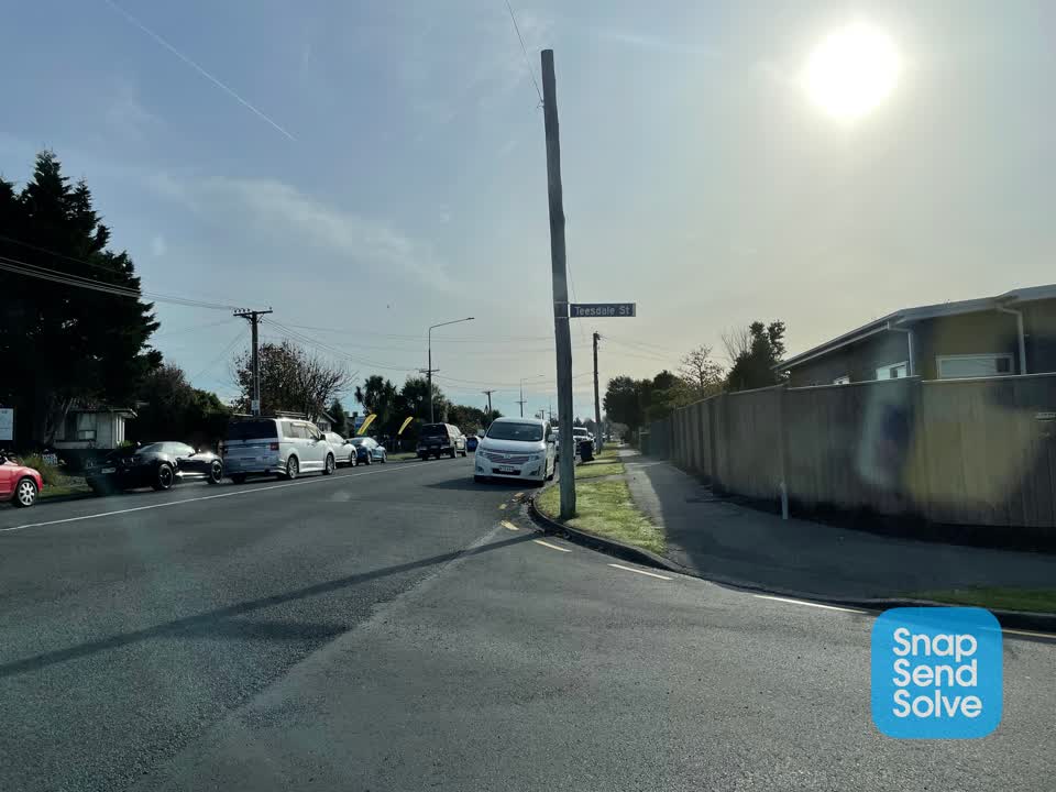 The photograph attached to this roading/streets report