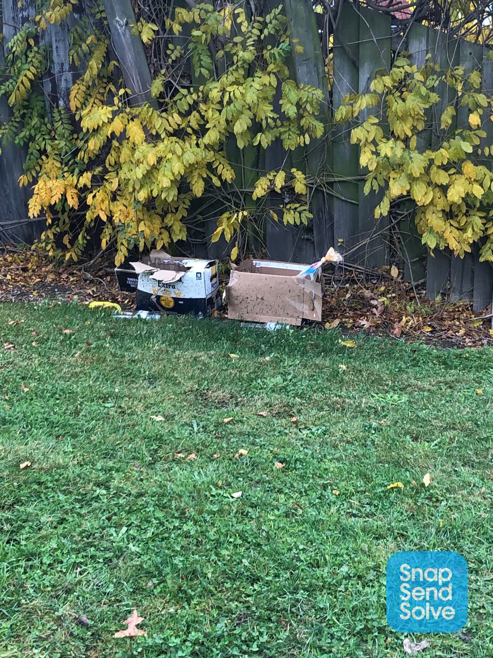 The photograph attached to this rubbish/recycling report