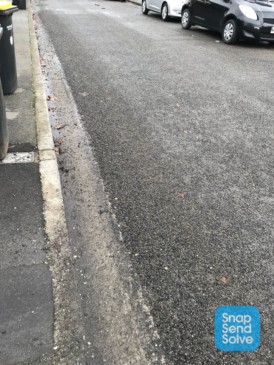 The photograph attached to this roading/streets report
