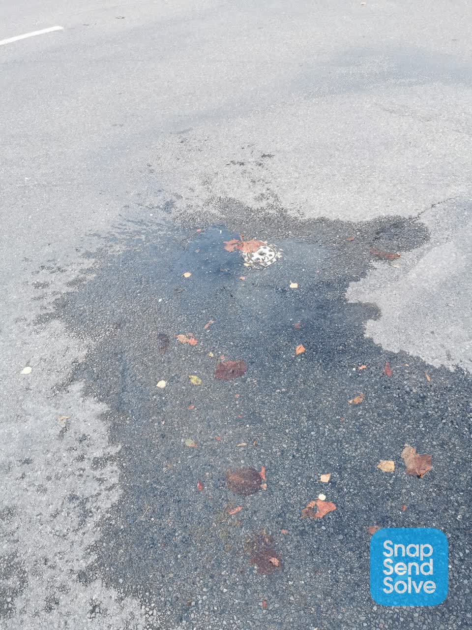 The photograph attached to this water leak report
