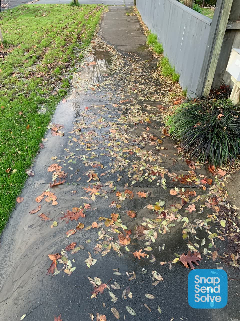 The photograph attached to this water leak report