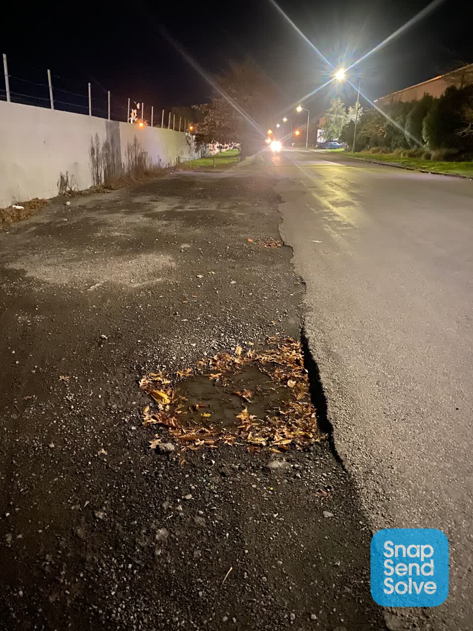 The photograph attached to this roading/streets report