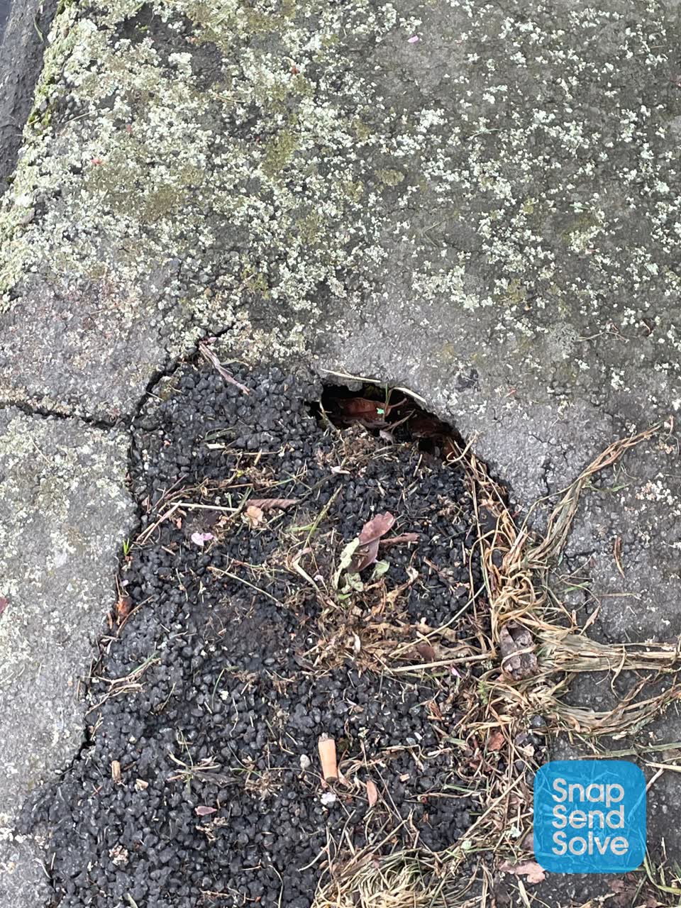 The photograph attached to this roading/streets report