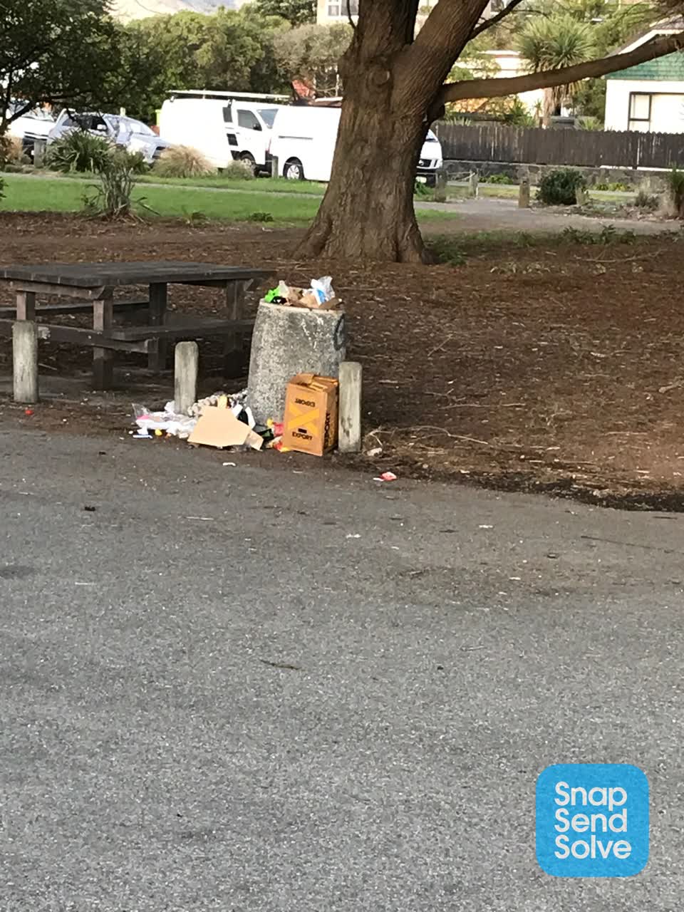 The photograph attached to this rubbish/recycling report