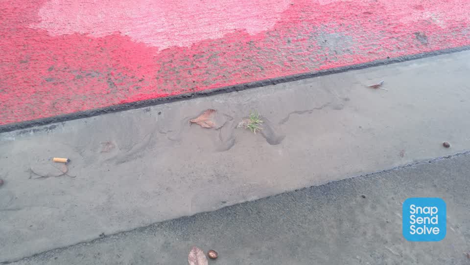 The photograph attached to this water leak report