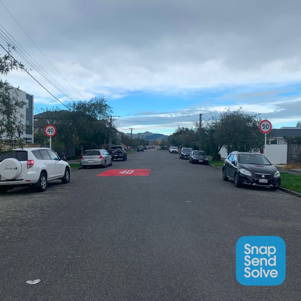 The photograph attached to this roading/streets report