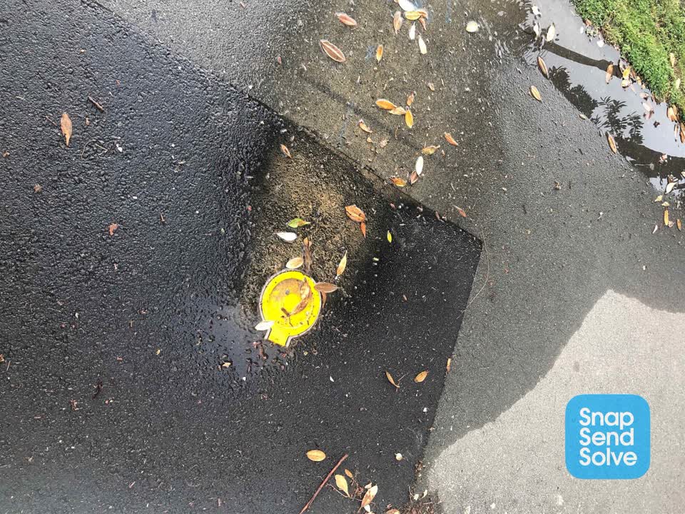 The photograph attached to this water leak report