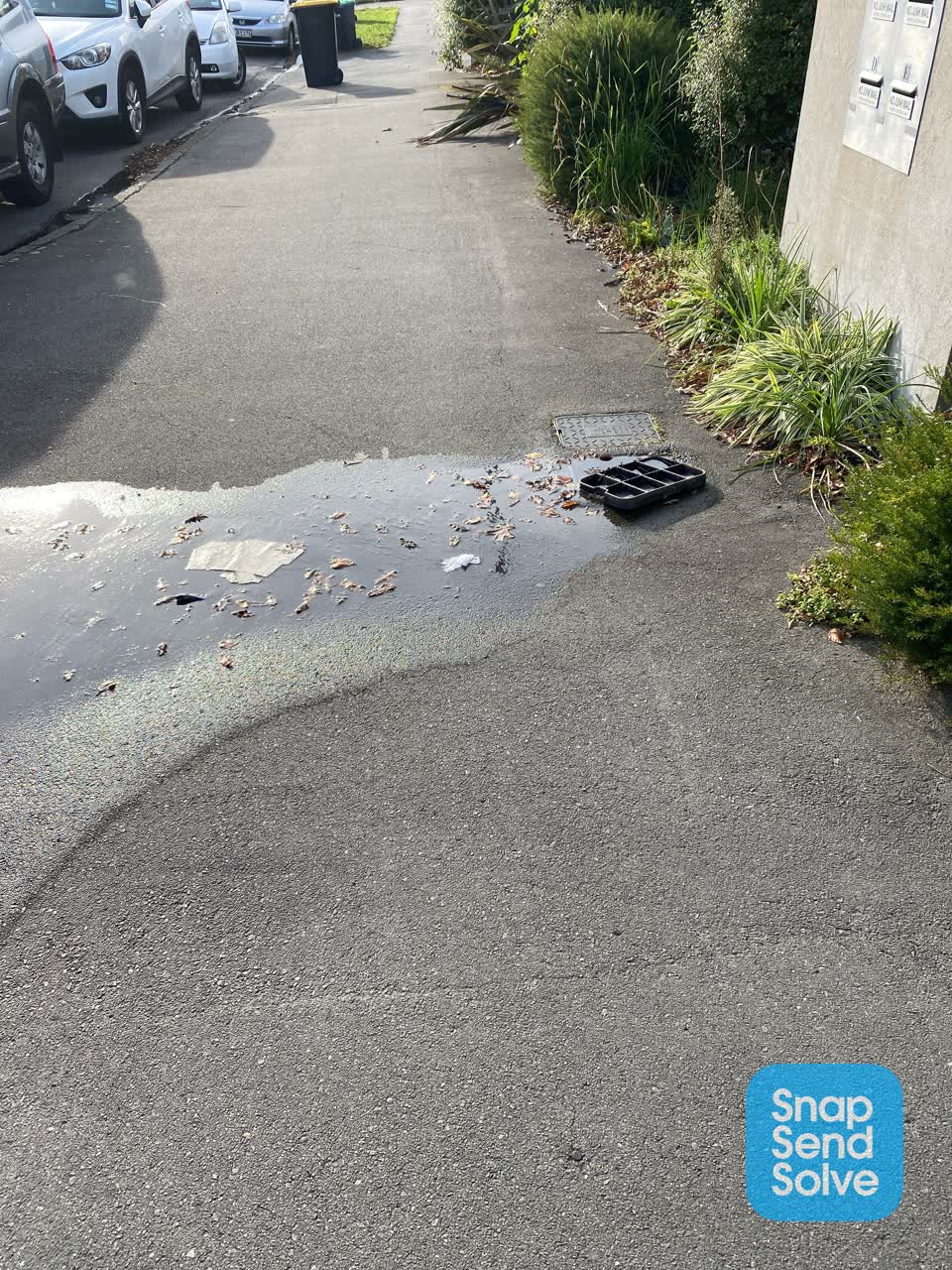 The photograph attached to this water leak report