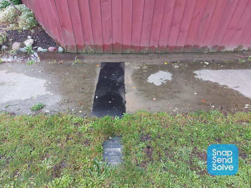 The photograph attached to this water leak report