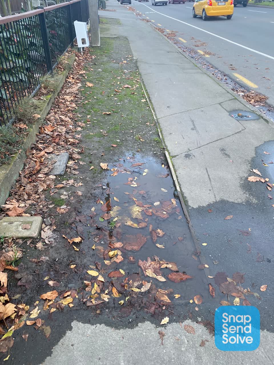 The photograph attached to this water leak report