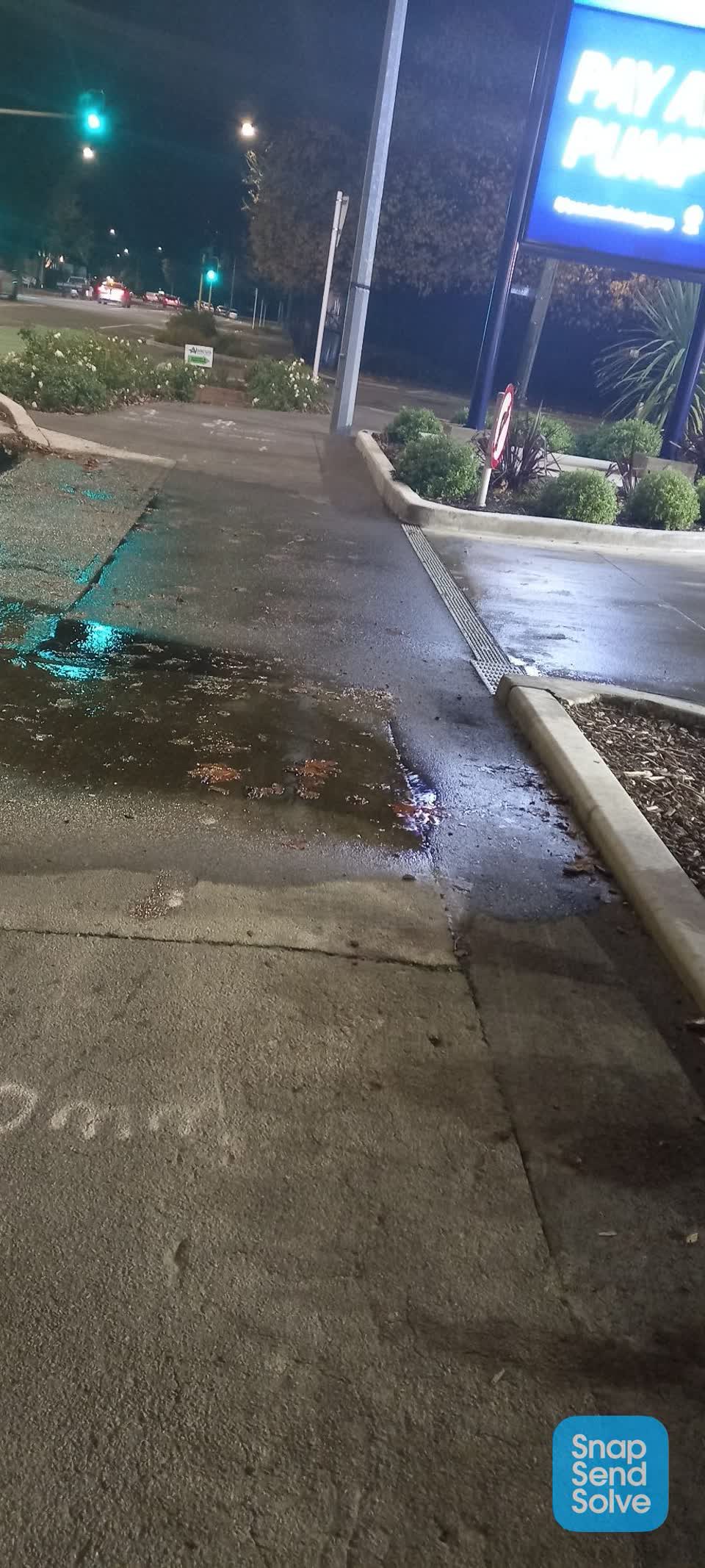 The photograph attached to this water leak report