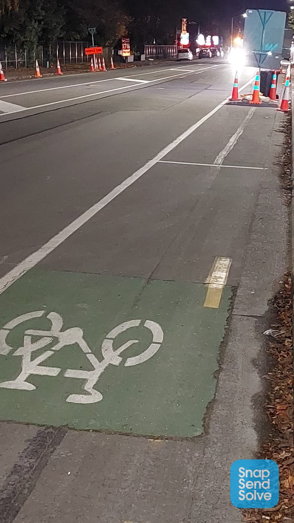 The photograph attached to this roading/streets report