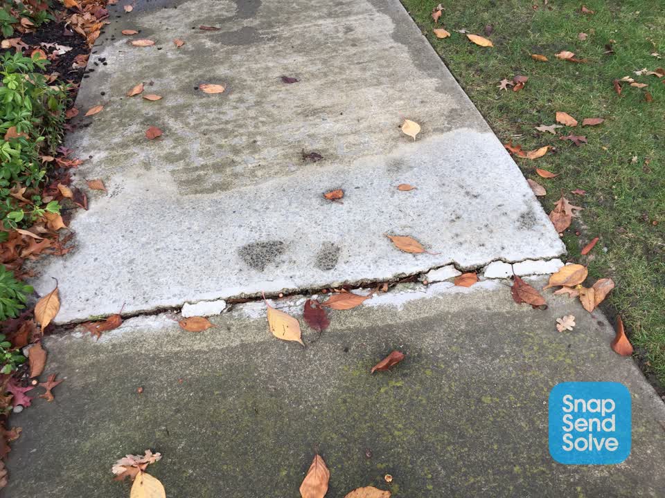 The photograph attached to this roading/streets report
