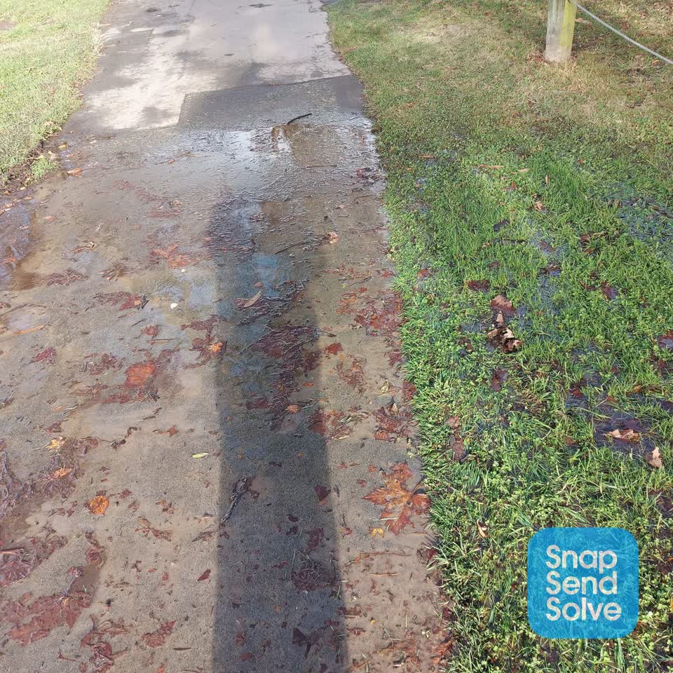 The photograph attached to this water leak report