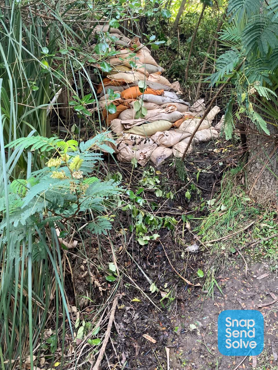 The photograph attached to this water leak report