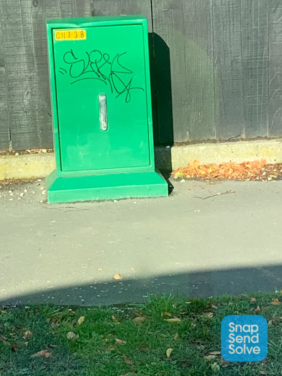 The photograph attached to this graffiti report