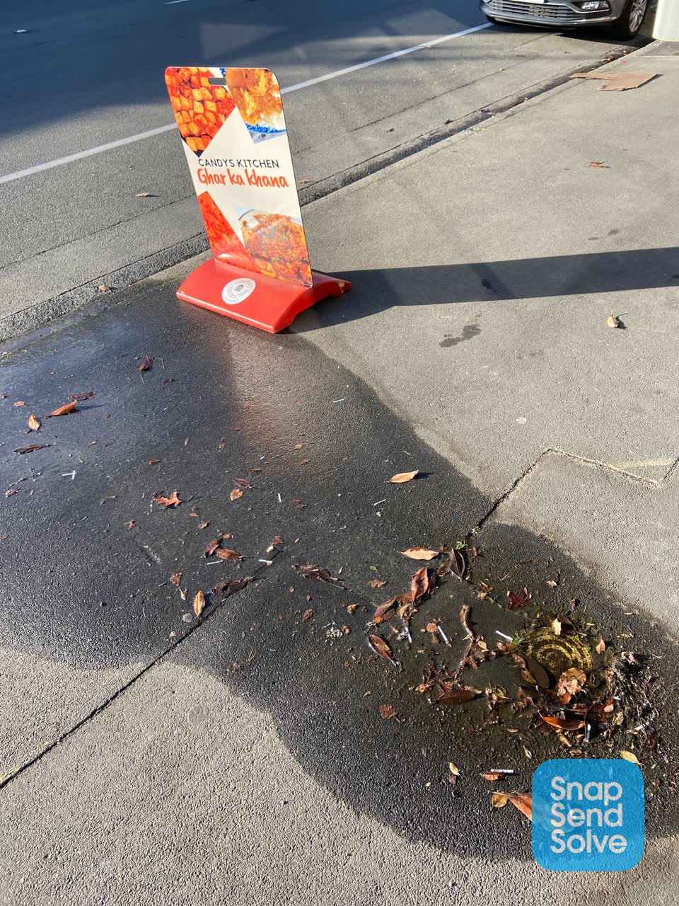 The photograph attached to this water leak report