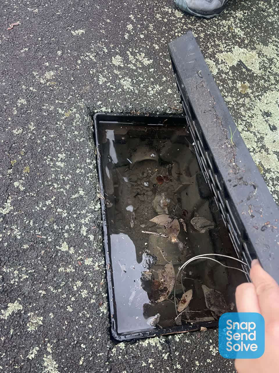 The photograph attached to this water leak report