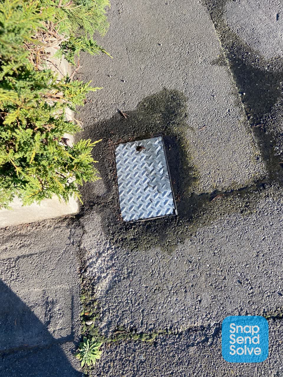 The photograph attached to this water leak report