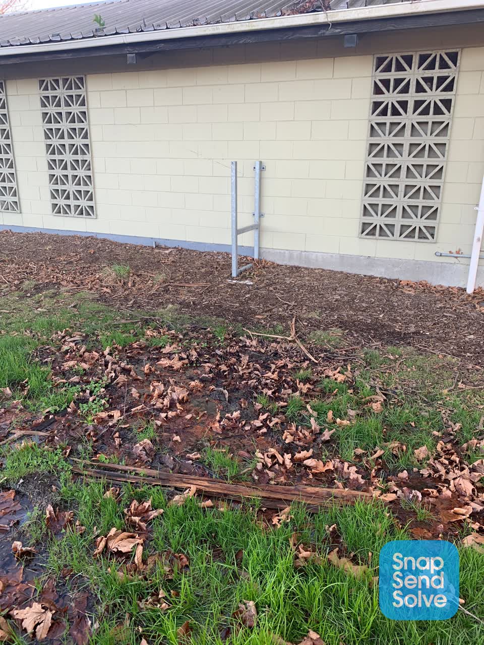 The photograph attached to this water leak report