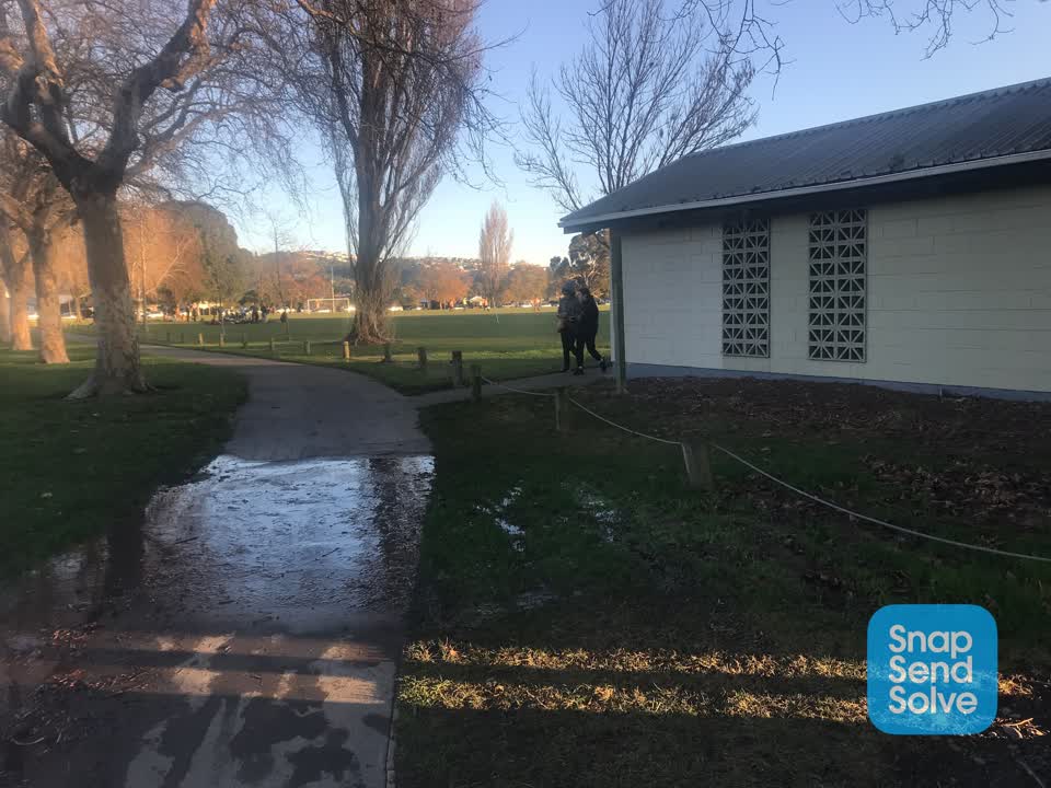 The photograph attached to this water leak report