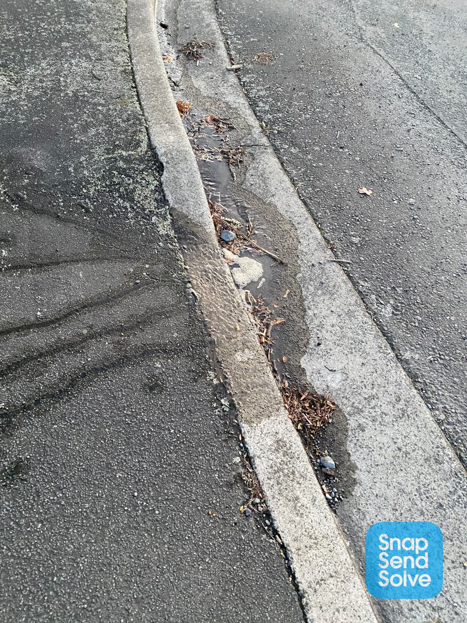 The photograph attached to this water leak report
