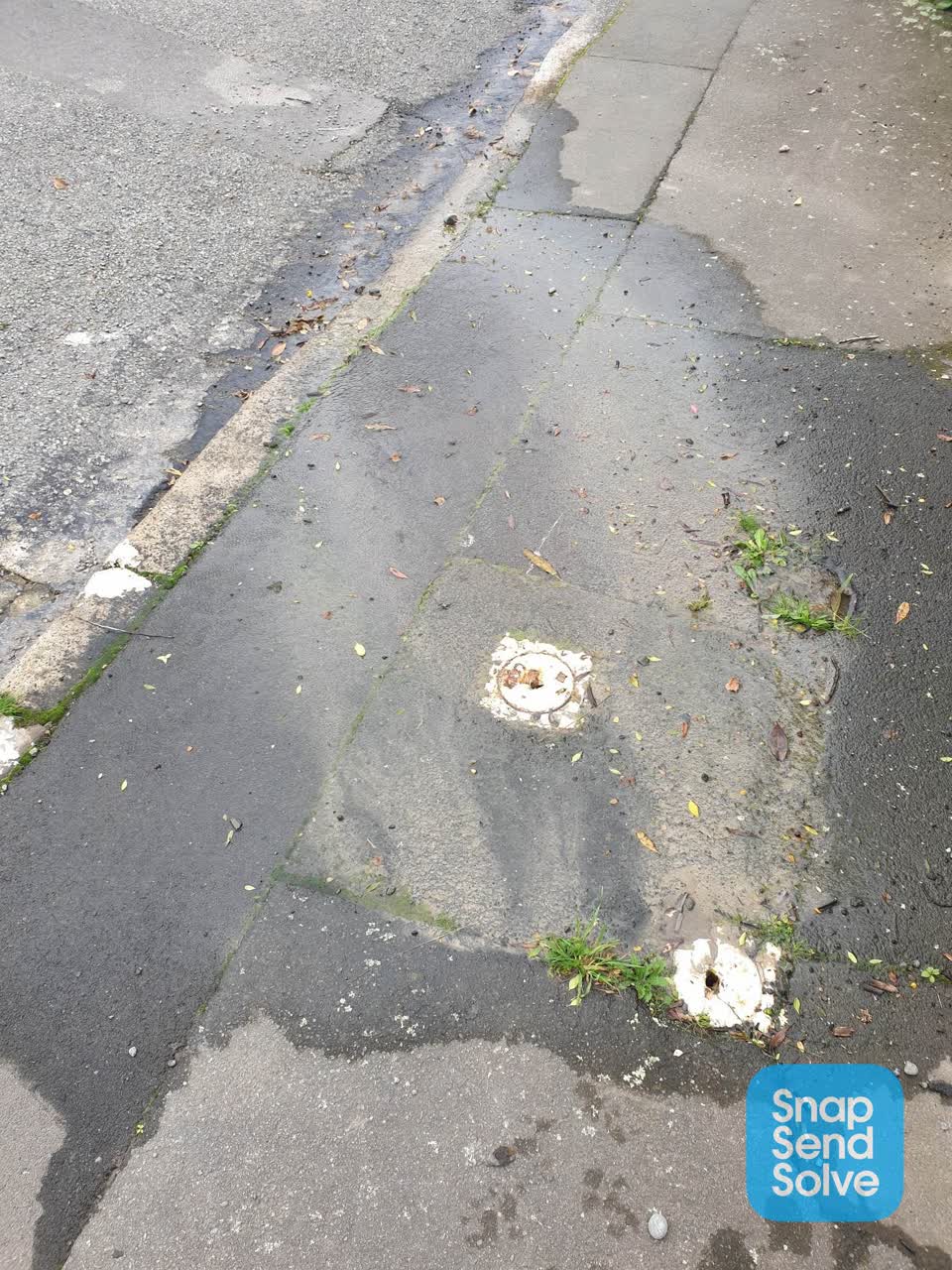 The photograph attached to this water leak report