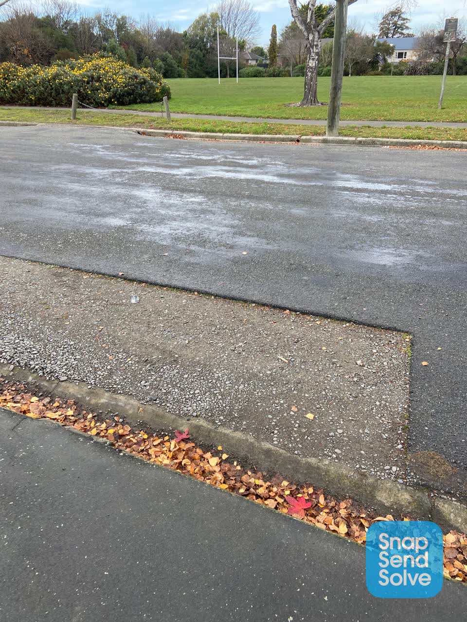 The photograph attached to this roading/streets report