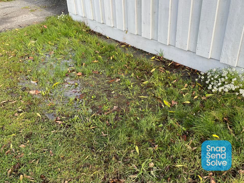 The photograph attached to this water leak report