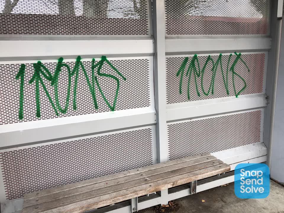 The photograph attached to this graffiti report