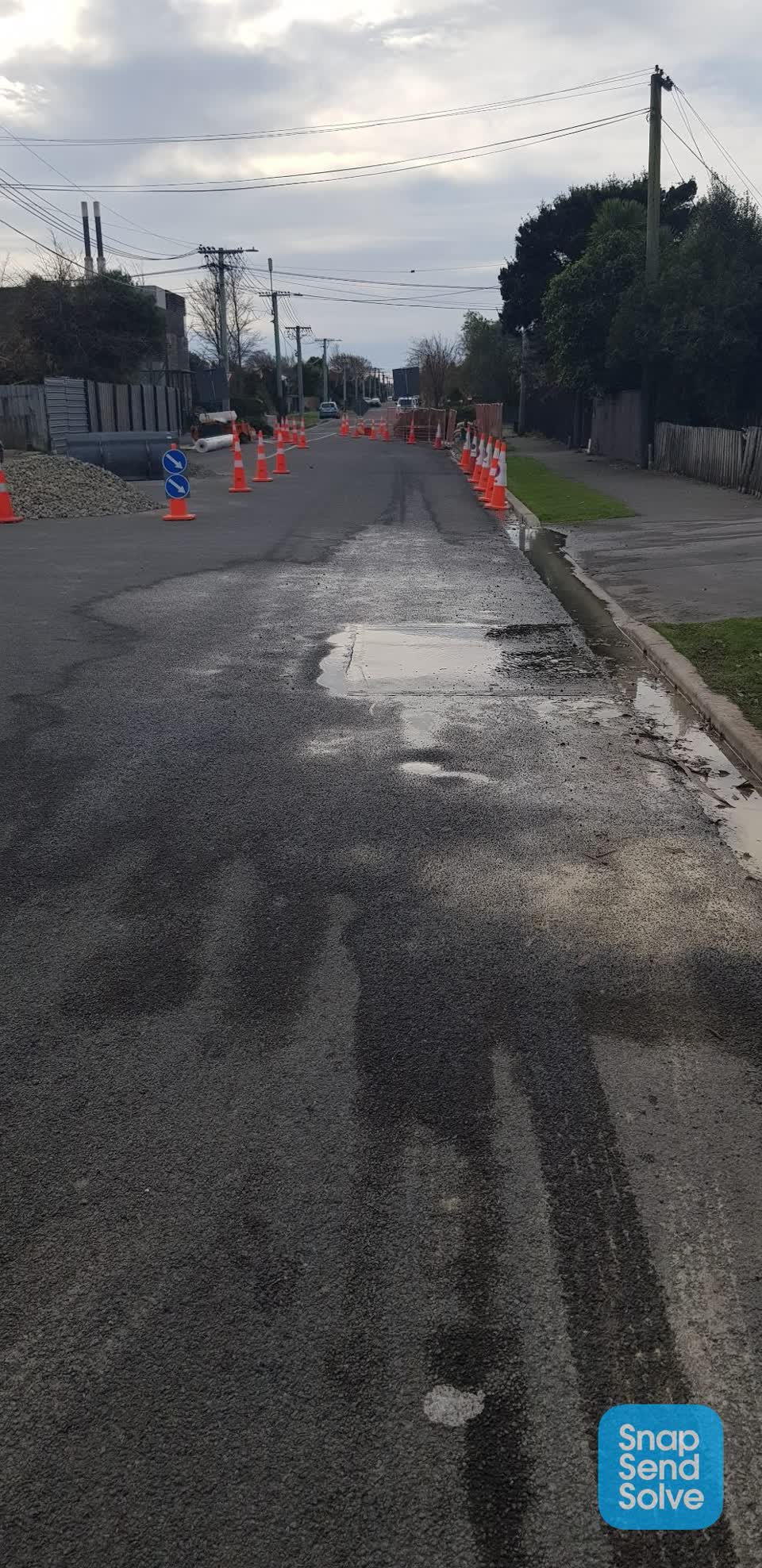 The photograph attached to this roading/streets report