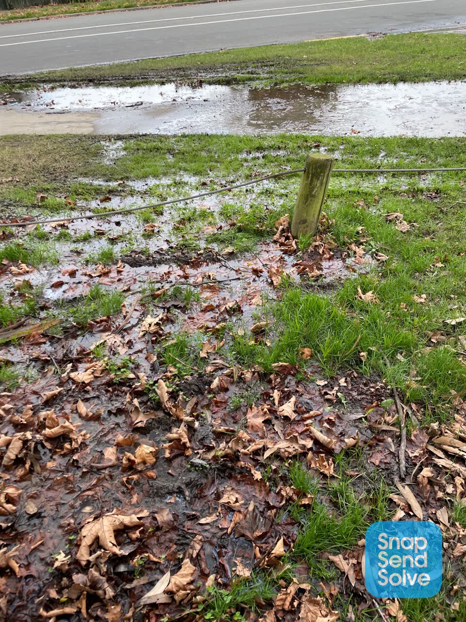 The photograph attached to this sewer - leak / blockage report