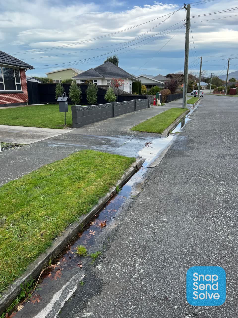 The photograph attached to this flooding report