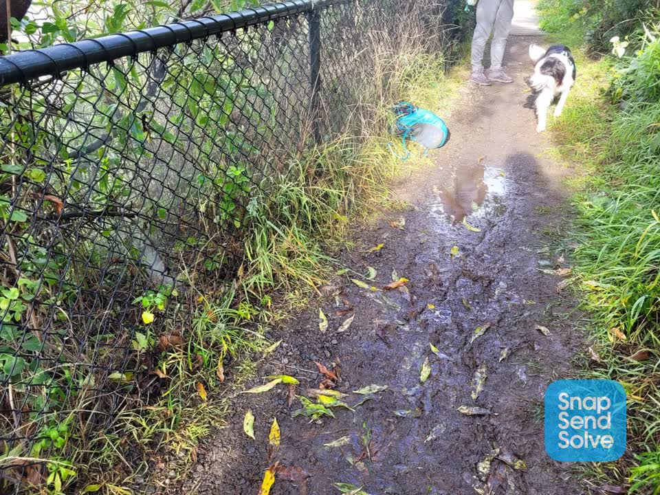 The photograph attached to this water leak report