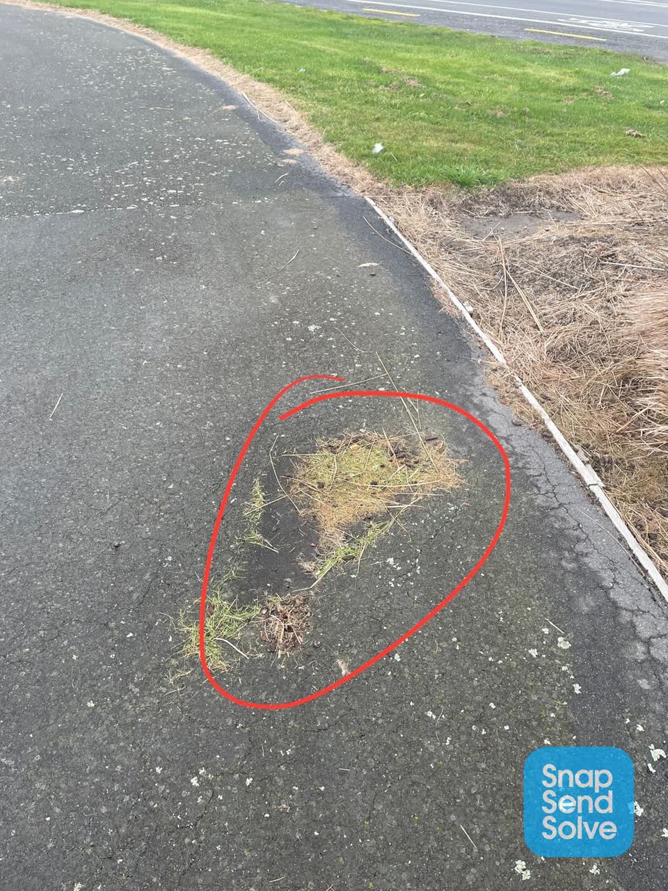 The photograph attached to this roading/streets report