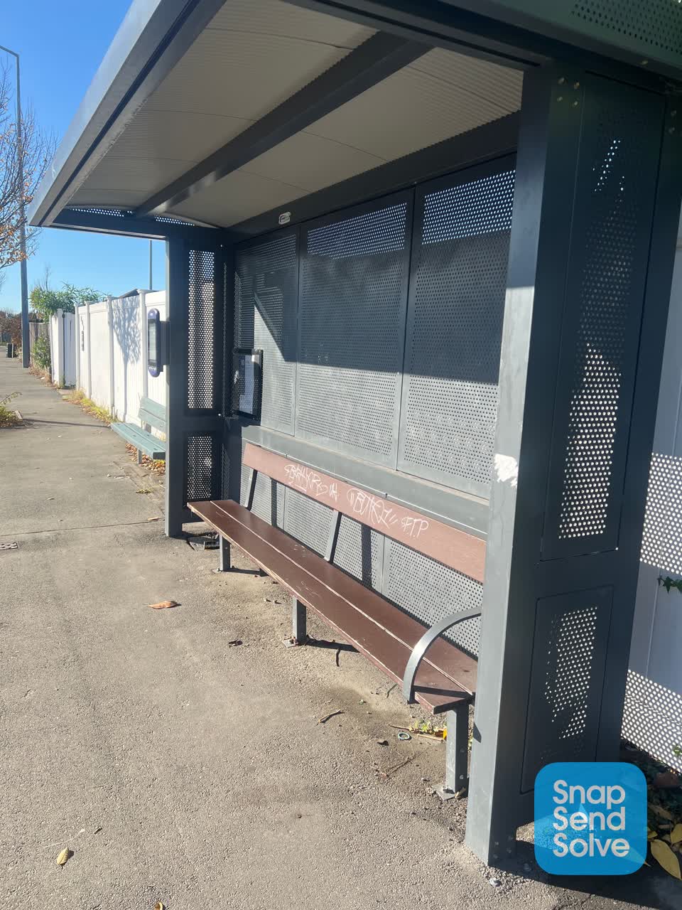The photograph attached to this graffiti report