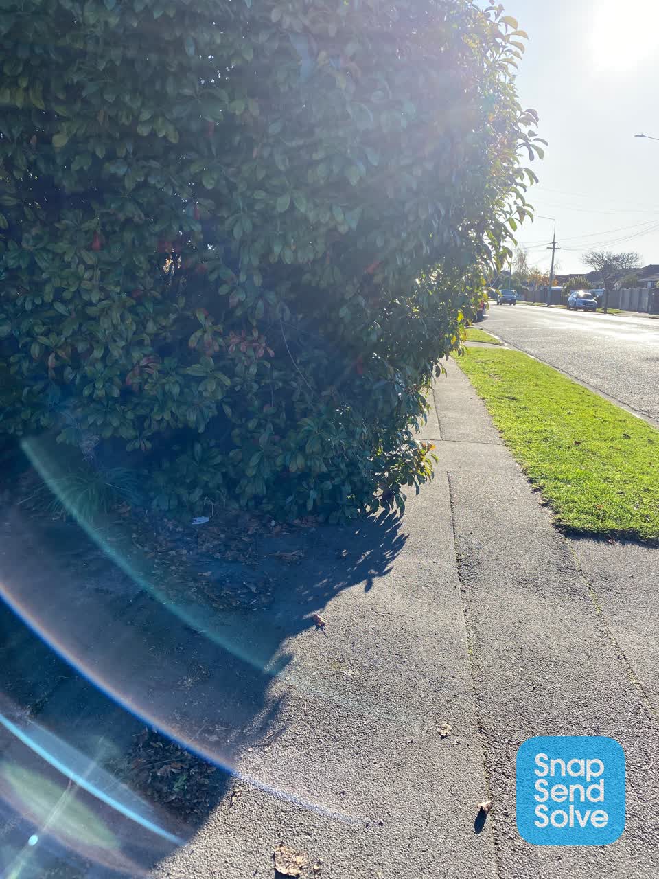 The photograph attached to this roading/streets report