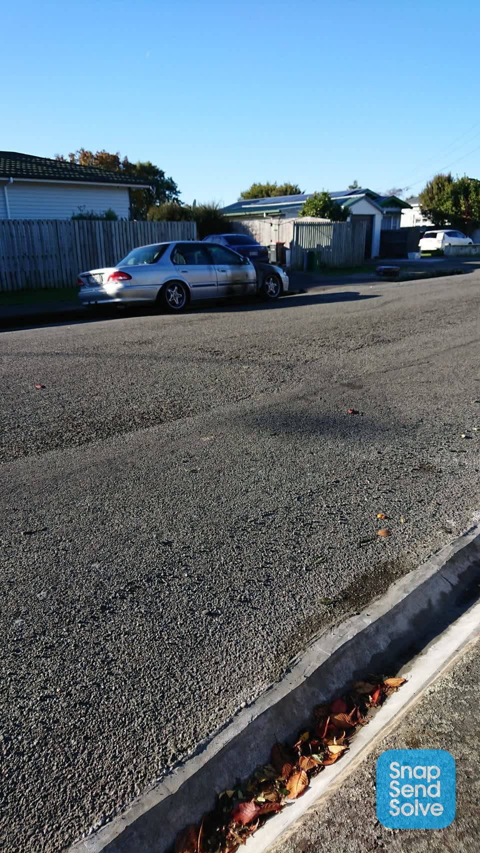 The photograph attached to this roading/streets report