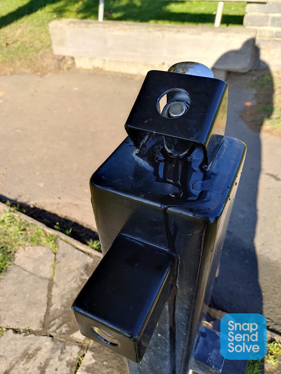 The photograph attached to this water leak report