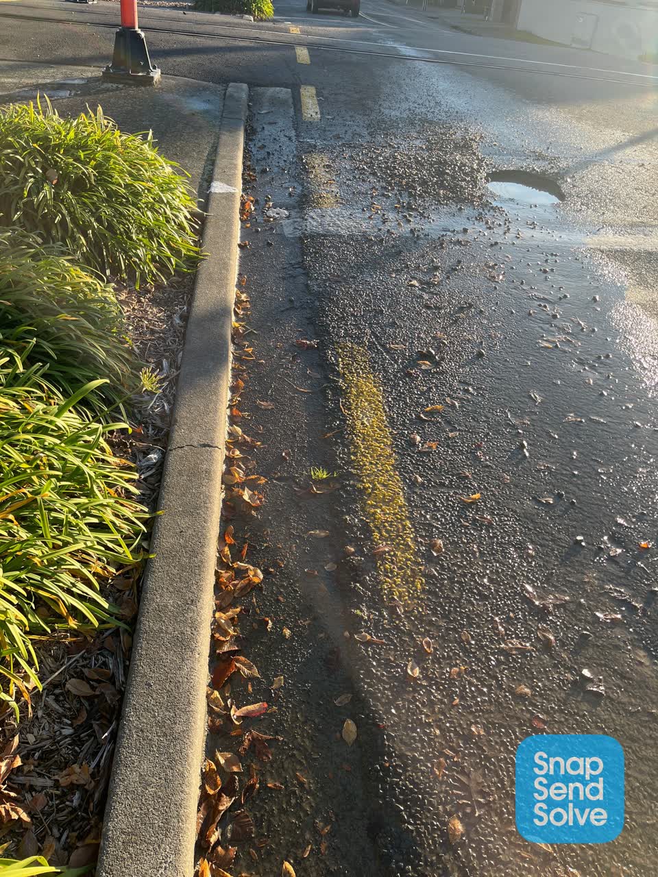 The photograph attached to this water leak report