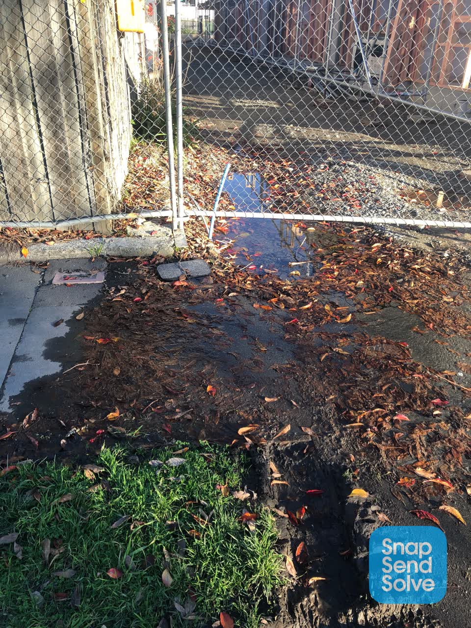 The photograph attached to this water leak report