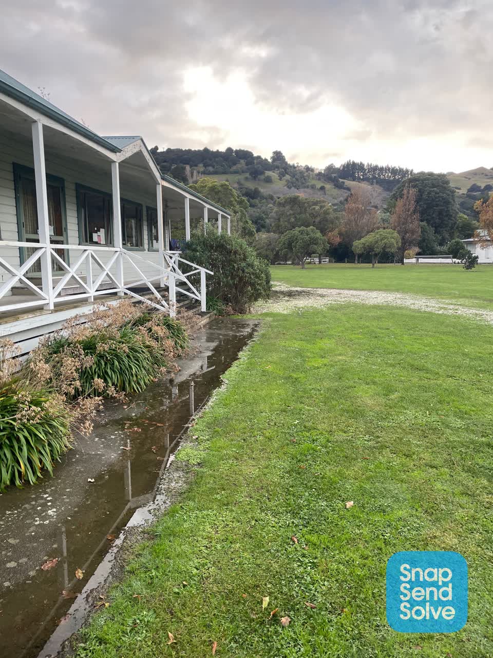 The photograph attached to this water leak report