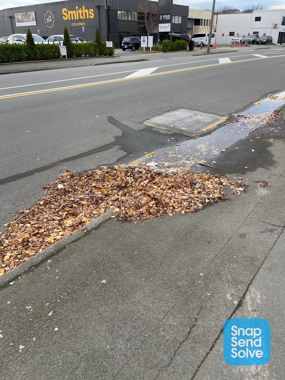 The photograph attached to this flooding report