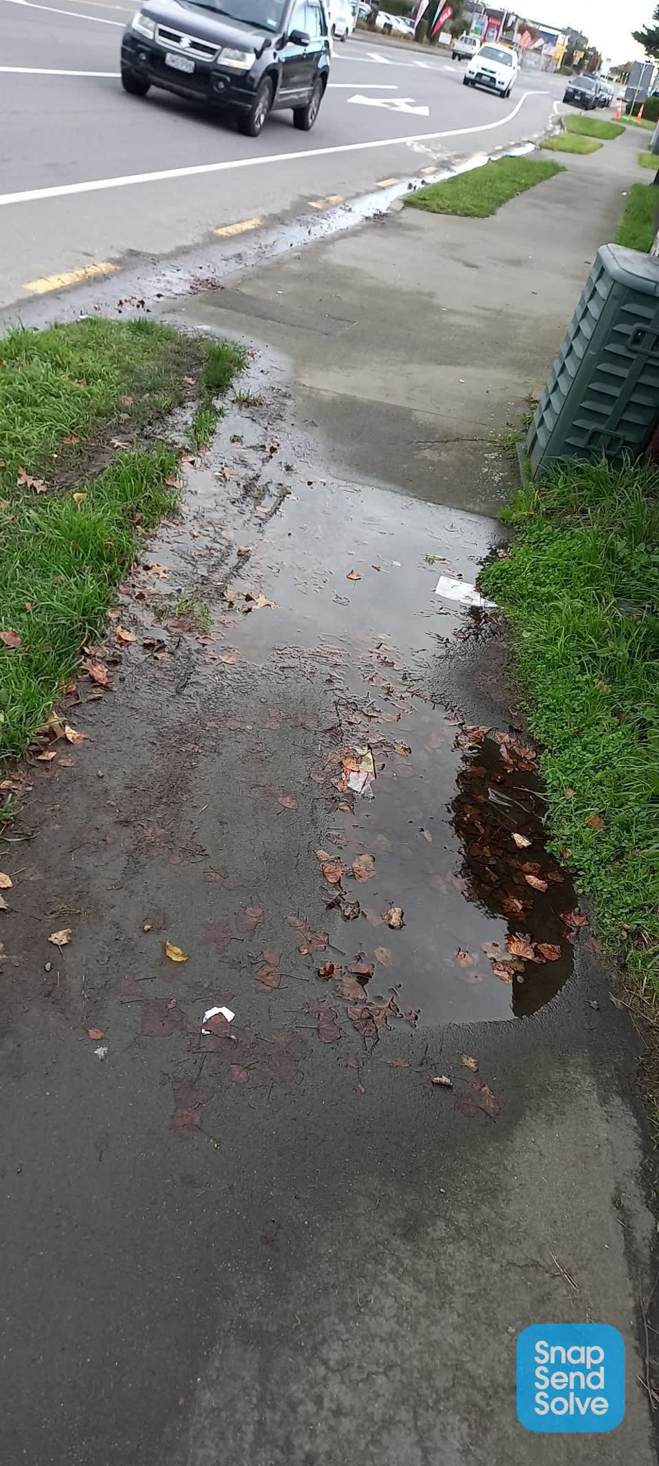 The photograph attached to this water leak report