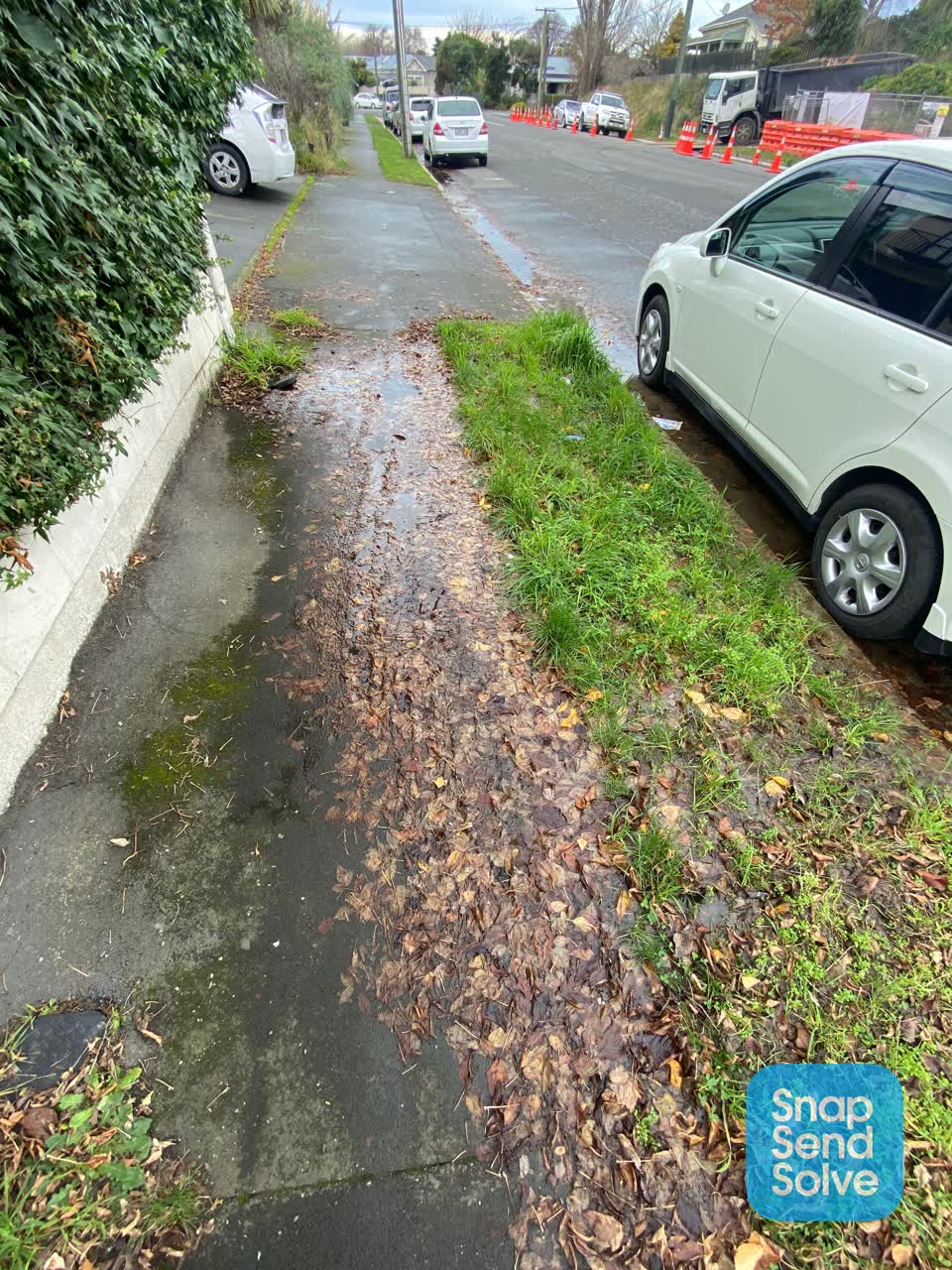 The photograph attached to this water leak report