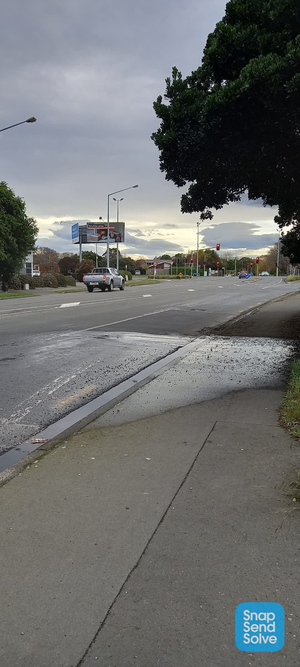 The photograph attached to this water leak report