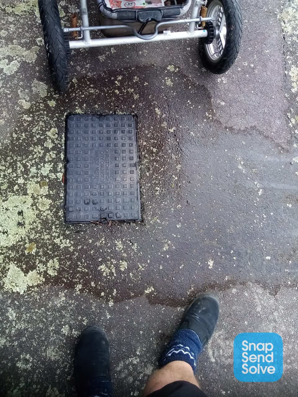 The photograph attached to this water leak report